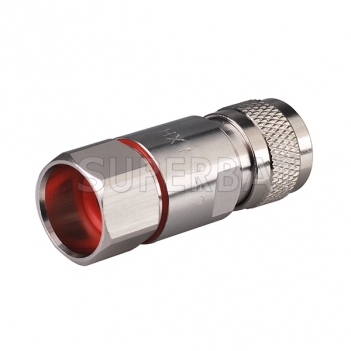 N Plug Male Clamp Connector for 1/2" Corrugated copper Cable