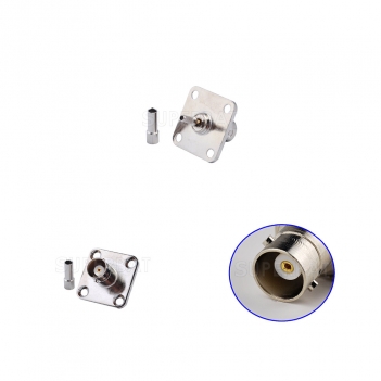 50ohm Fanel Jack4 holes clamp rf bnc type connector for rg316 cable