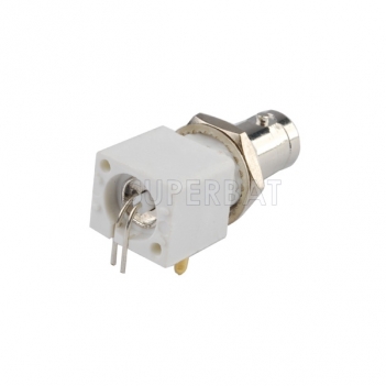 Superbat BNC Jack Right Angle Through Hole Bulkhead PCB Mount 75 Ohm