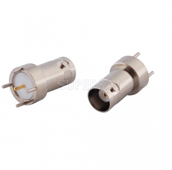 50 Ohm BNC Straight Jack Female PCB Mount Connector