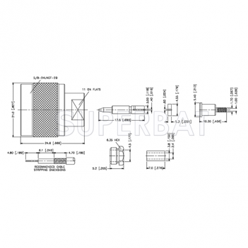 Superbat 50 Ohm N Type Plug Male Striaght Crimp Connector For RG-178 Coaxial Cable