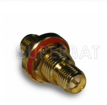 Superbat RP-SMA Jack (Male Pin) to RP-SMA Jack (Male Pin) Bulkhead RF Coaxial Adapter Straight 50 Ohm