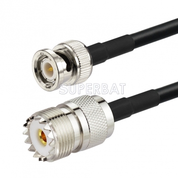 BNC Straight Plug to UHF Straight Jack RG58 30cm