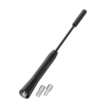 Car FM Antenna High Quality Copper Alloy Black with 3 Adapters for Better Reception Easy Installation