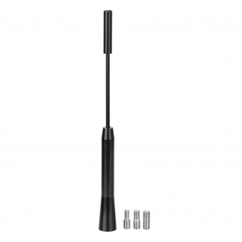 Car FM Antenna High Quality Copper Alloy Black with 3 Adapters for Better Reception Easy Installation