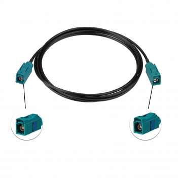 Fakra Z Female to Fakra Z Female Vehicle Antenna Extension Cable 150cm RG174 for Car Stereo GPS Navigation FM AM Radio Sirius XM 4G LTE