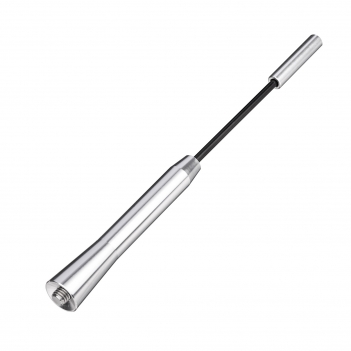 Car FM Antenna High Quality Copper Alloy Silver with 3 Adapters for Better Reception Easy Installation