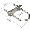 U Bolt Clamp 3.9" High x 2.36" Wide Mast Clamp Support Bracket Mast Pipe Bracket Connection Assembly