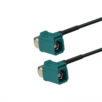 Fakra Z Female Right Angle to Fakra Z Female Right Angle Extension Cable 150cm RG174 for Car Stereo Radio GPS Navigation