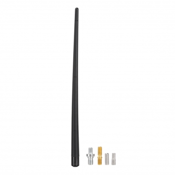 Jeep Wrangler JK 2007-2017 FM Antenna Car Wash Safe Flexible Durable Rubber Metal 12.79 Inch M5 M6 M8 Thread 4 Adapters