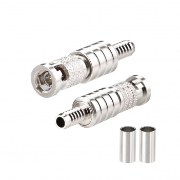 Superbat 2 PCS HD-BNC High-Density BNC Male Crimp Connector 75 Ohm Micro BNC SDI Connector for Mini RG59 Belden Riser 1855A 6G-SDI 4K UHD HD Video Camera Coaxial Cable
