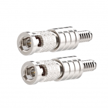 Superbat 2 PCS HD-BNC High-Density BNC Male Crimp Connector 75 Ohm Micro BNC SDI Connector for Mini RG59 Belden Riser 1855A 6G-SDI 4K UHD HD Video Camera Coaxial Cable