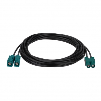 Fakra Double Z Male to Fakra Z Female Antenna Splitter Extension Cable 250cm RG174 for Car Stereo Radio GPS Navigation
