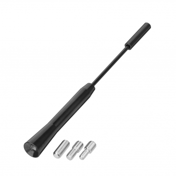 Car FM Antenna High Quality Copper Alloy Black with 3 Adapters for Better Reception Easy Installation
