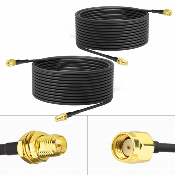 2 PCS 1000cm ALSR100 Jumper RP SMA Male To RP SMA Female Bulkhead Cable
