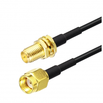 2 PCS 1000cm ALSR100 Jumper RP SMA Male To RP SMA Female Bulkhead Cable