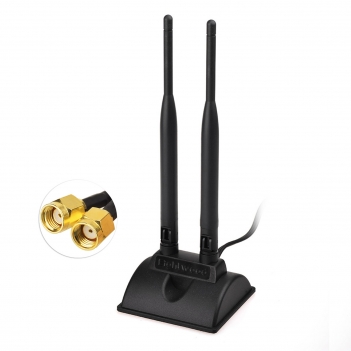 Eightwood Dual Band Magnetic Base WiFi Antenna With RP SMA Connector