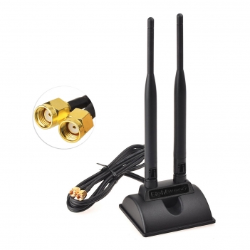 Eightwood Dual Band Magnetic Base WiFi Antenna With RP SMA Connector