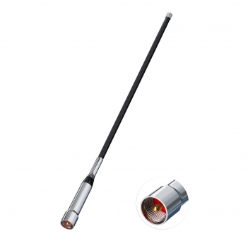 High Gain Mobile Ham Radio Fiberglass Antenna Car Truck Amateur Two Way Radio Dual Band VHF UHF 136-174 MHz 400-470MHz Anti-Rust Antennas with Magnetic Base 16.4ft Cable