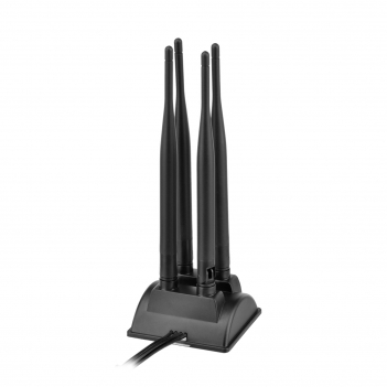 Dual Band WiFi Antenna With 4 Pole Adjustable Angle And Magnetic Base