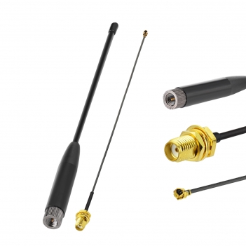 915MHz 19.5cm Whip Antenna SMA Male with SMA to U.fl IPX Cable for LORA Devices