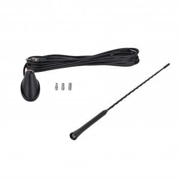 Car AM FM Antenna With Base DIN Plug Connector 5m RG58 Cable Waterproof