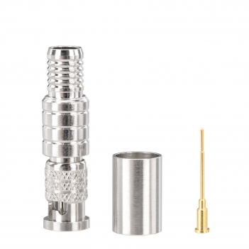 Superbat 2 PCS HD-BNC High-Density BNC Male Crimp Connector 75 Ohm Micro BNC SDI Connector for Belden Riser 1694A 6G-SDI 4K UHD HD Video Camera Coaxial Cable