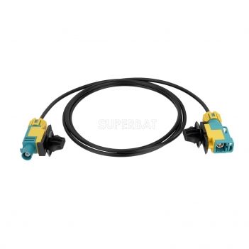IP67 Waterproof FAKRA Waterblue Code Z male To female Pigtail cable RG174