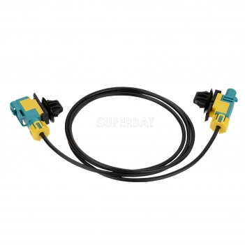 IP67 Waterproof FAKRA Waterblue Code Z male To female Pigtail cable RG174