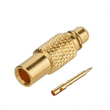 MMCX Plug Male Connector Straight Crimp for RG405.086" Cable