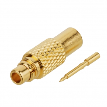 MMCX Plug Male Connector Straight Crimp for RG405.086" Cable