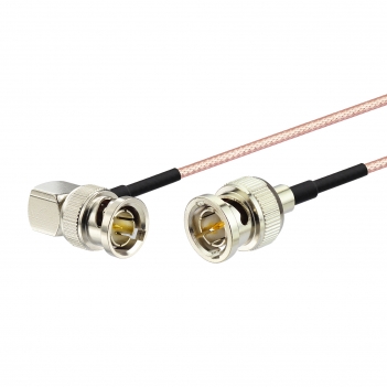 Superbat HD 3G SDI Cable 30cm 75ohm Thin BNC RG179D Male to Male Right Angle Double-Shielded Cable for Professional Camcorder SDI Converter CCTV Monitor Security Camera Supports 4K/8K