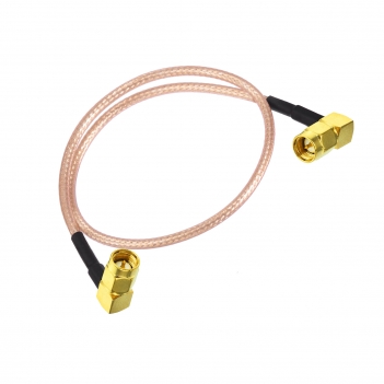 Right Angle SMA Male to Male RG316D Cable 50ohm Double-Shielded WiFi Antenna Extension Cable for 4G LTE Router RTL-SDR USB Dongle ADS-B Receiver Network Analyzer SDR Devices