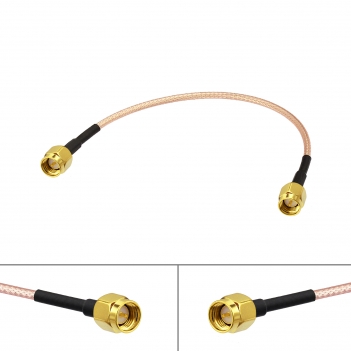 SMA Male to Male RG316D Cable 50ohm Double-Shielded WiFi Antenna Extension Cable for 4G LTE Router RTL-SDR USB Dongle ADS-B Receiver Network Analyzer SDR Devices