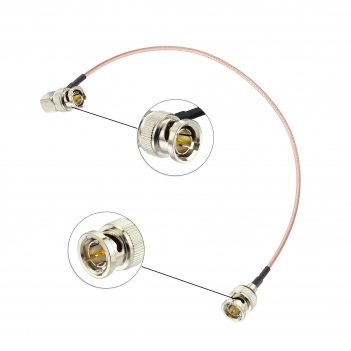 Superbat HD 3G SDI Cable 30cm 75ohm Thin BNC RG179D Male to Male Right Angle Double-Shielded Cable for Professional Camcorder SDI Converter CCTV Monitor Security Camera Supports 4K/8K