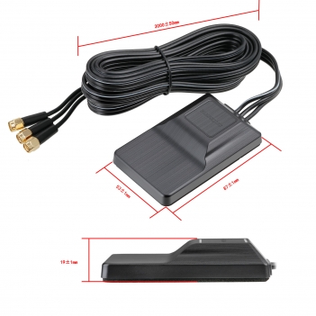 Vehicle Active GPS Navigation Antenna with 3M RG174 Cable SMA male connector 3 in 1 BD + GPS +Dual 4G Antenna Satellite Positioning Antenna Car GPS Navigation Active Antenna for Automotive/IoT