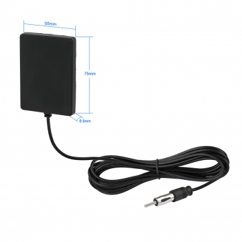 Car Stereo FM Radio Antenna, Hidden Windshield Antenna, DIN Plug Adhesive Patch Antennae for Vehicle Car Truck Stereo Receiver Head Unit FM HD Radio