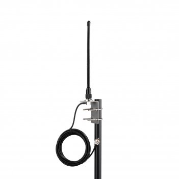 Soft Whip CB Antenna 27MHz with PL259 UHF BNC Male 16.5ft RG58 Coaxial Cable for Uniden Bearcat Cobra Galaxy Mobile Radio - Stainless Steel Mount