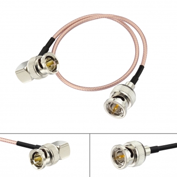 Superbat HD 3G SDI Cable 30cm 75ohm Thin BNC RG179D Male to Male Right Angle Double-Shielded Cable for Professional Camcorder SDI Converter CCTV Monitor Security Camera Supports 4K/8K
