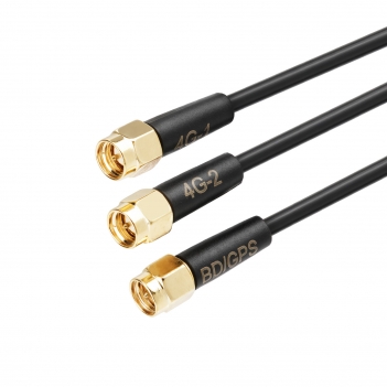 Vehicle Active GPS Navigation Antenna with 3M RG174 Cable SMA male connector 3 in 1 BD + GPS +Dual 4G Antenna Satellite Positioning Antenna Car GPS Navigation Active Antenna for Automotive/IoT