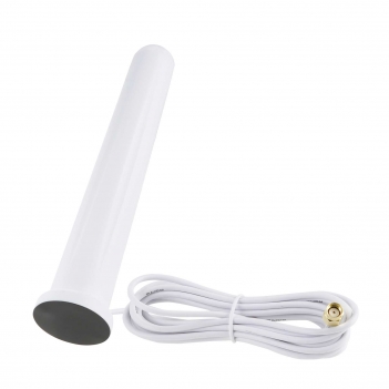 Wifi Antenna RP-SMA WLAN Aerial Dual Band 2.4GHz 5GHz 5.8GHz 5dBi Magnetic Base RP-SMA Connector for WLAN Router Range Extender Gateway Mini PCI-Express PCIE Network Card USB Adapter