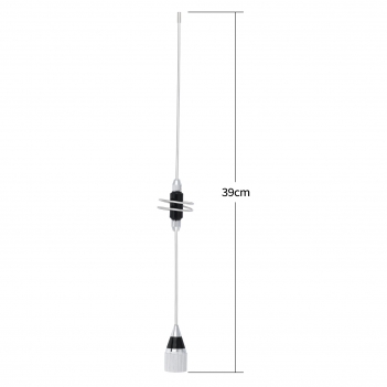 VHF UHF Dual Band Mobile Radio Antenna 136-174MHz and 400-460MHz, 39cm Vehicle Amateur Radio Antenna with PL259 Connector for ham radio