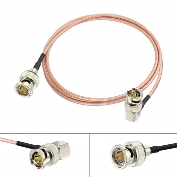 Superbat HD 3G SDI Cable 1m 75ohm Thin BNC RG179D Male to Male Right Angle Double-Shielded Cable for Professional Camcorder SDI Converter CCTV Monitor Security Camera Supports 4K/8K