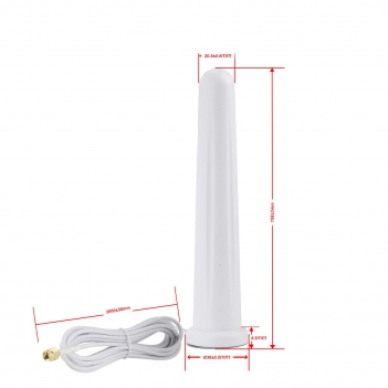 Wifi Antenna RP-SMA WLAN Aerial Dual Band 2.4GHz 5GHz 5.8GHz 5dBi Magnetic Base RP-SMA Connector for WLAN Router Range Extender Gateway Mini PCI-Express PCIE Network Card USB Adapter