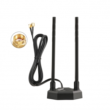 WiFi 6E Antenna Magnetic Base High Gian Antenna with RP-SMA Male Connector for WiFi  Router PC Desktop Computer PCI-E Card  Gaming Motherboard