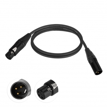 100CM/3.3FT XLR Male to Balanced XLR Female Stereo Audio Cable for Bass,Electric Guitar, Keyboard,Amp,Speaker,Equalizer;Microphones,Amplifiers, mixing consoles; Live events or studio sound; Analog audio.