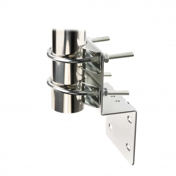 Outdoor antenna mount, Z-shaped bracket with double U-clamps and round tube, universal round tube mount (round tube diameter 38mm/1.49in, length 250mm/9.84in) and Z-shaped, suitable for various antennas and weather stations.