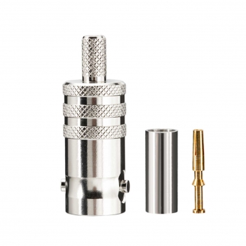 Superbat BNC Female Jack Straight Crimp Connector 75 Ohm for Belden 1855A Cable
